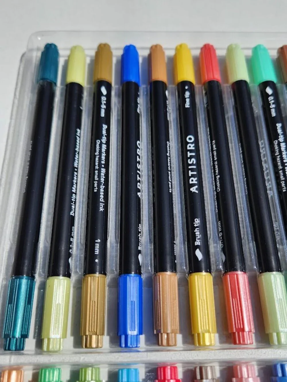 NEW Art Supplies Brush Metallic Markers Pens for Adult Coloring Books School 36